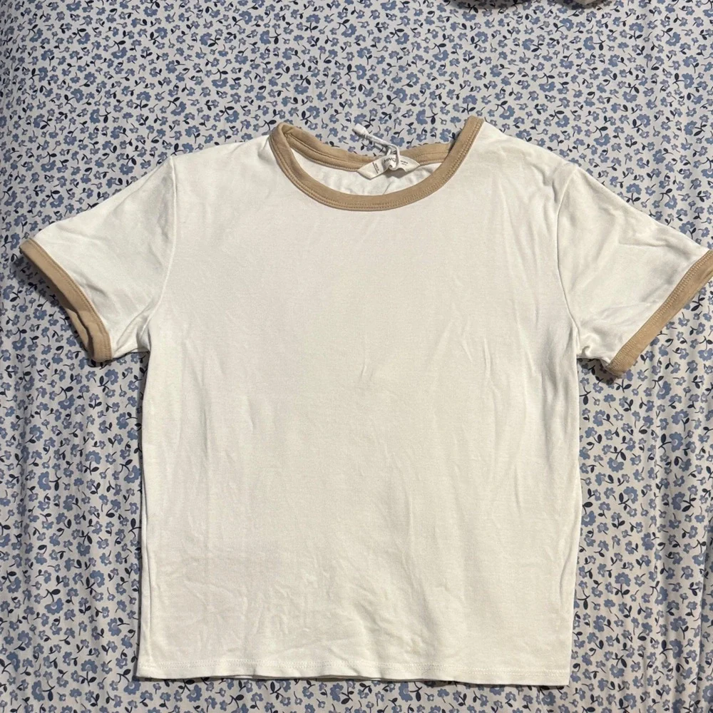 Mango Ringer Contrasting Collar T-Shirt - Picture 2 of 4